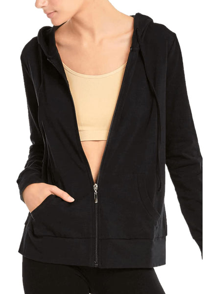 Women's Active Casual Thin Cotton Zip Up Hoodie Jacket