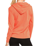 Women's Active Casual Thin Cotton Zip Up Hoodie Jacket