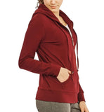 Women's Active Casual Thin Cotton Zip Up Hoodie Jacket