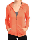 Women's Active Casual Thin Cotton Zip Up Hoodie Jacket