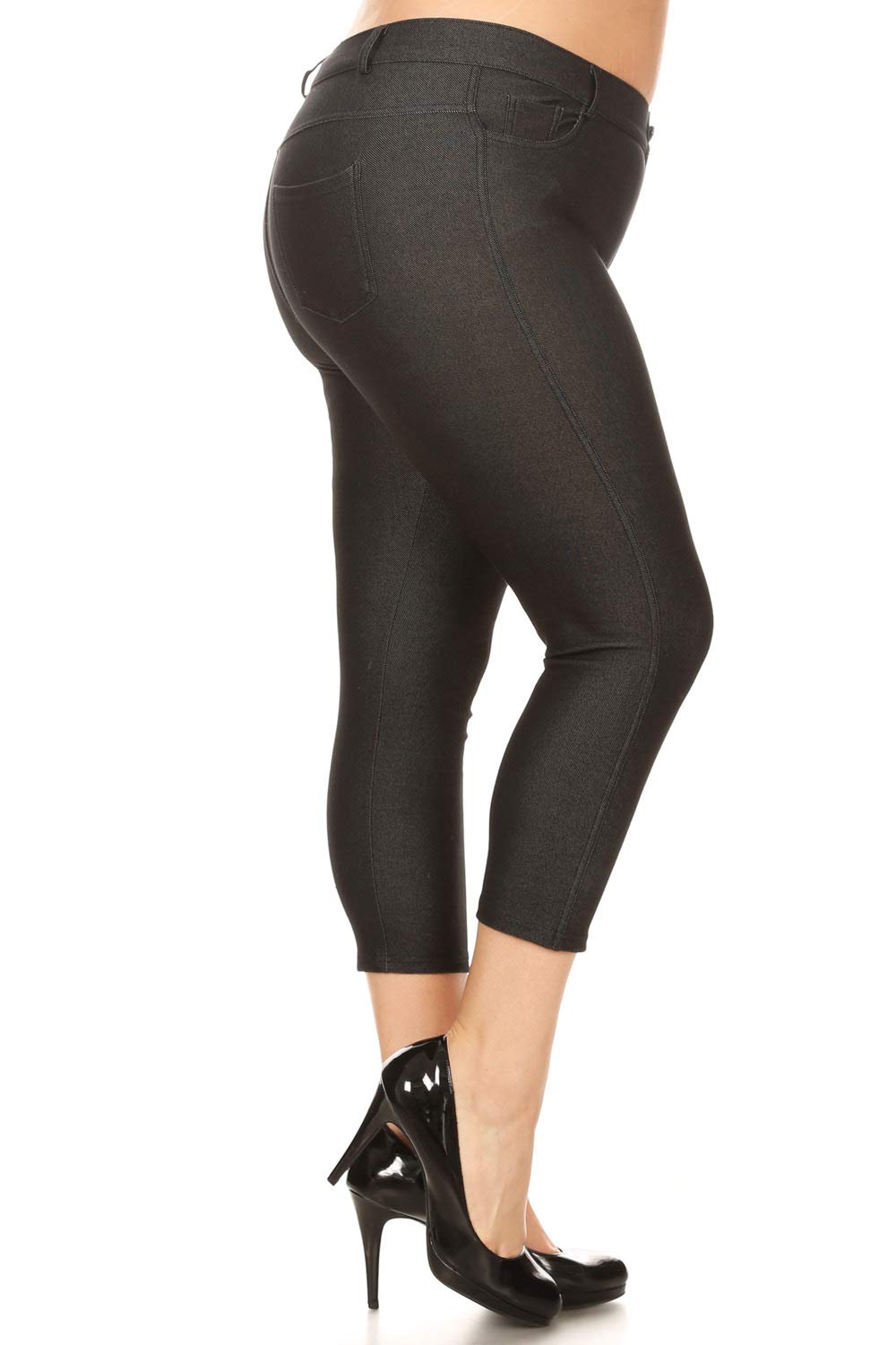 YELETE Women's Ultra Soft Classic Bermuda Shorts Capris Full Lenth Jeggings