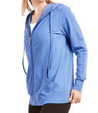 Women's Active Casual Thin Cotton Zip Up Hoodie Jacket