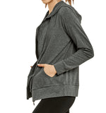 Women's Active Casual Thin Cotton Zip Up Hoodie Jacket