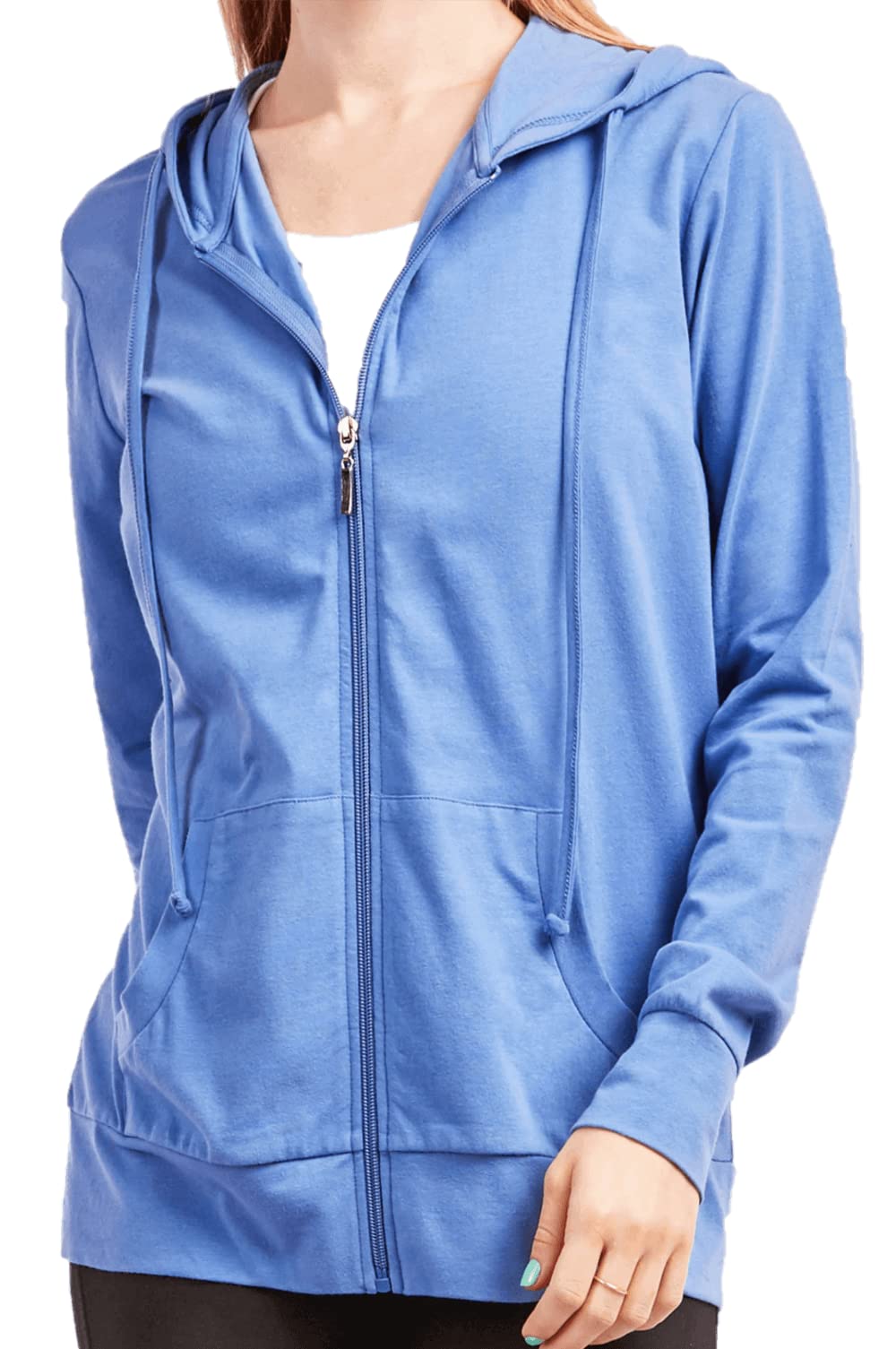 Women's Active Casual Thin Cotton Zip Up Hoodie Jacket