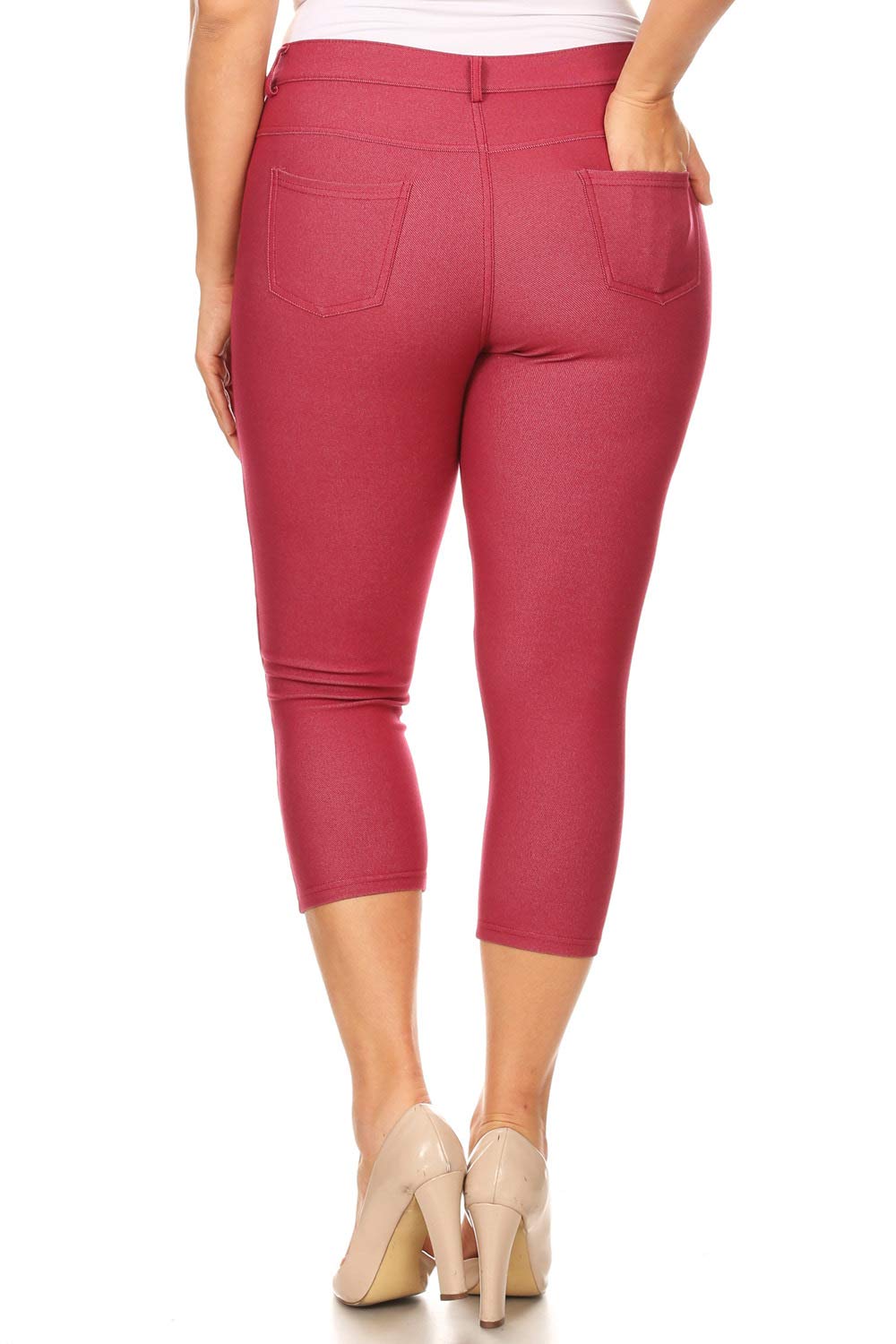 YELETE Women's Ultra Soft Classic Bermuda Shorts Capris Full Lenth Jeggings