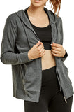 Women's Active Casual Thin Cotton Zip Up Hoodie Jacket