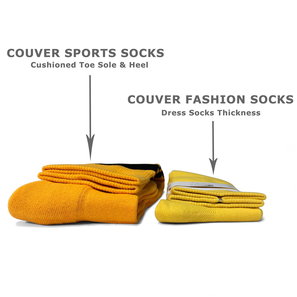 Couver Premium Quality Unisex Knee High Sports Cushioned Athletic Baseball Softball Hockey Socks