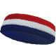 COUVER Premium Quality White in Middle 3Color Head Sweatbands (1 Piece), 11Colors, HB510