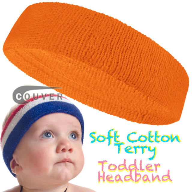 COUVER Baby Infant Toddler Sports Head Sweatbands (1 Piece), 8Colors, HBY330