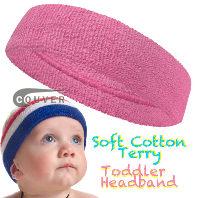 COUVER Baby Infant Toddler Sports Head Sweatbands (1 Piece), 8Colors, HBY330