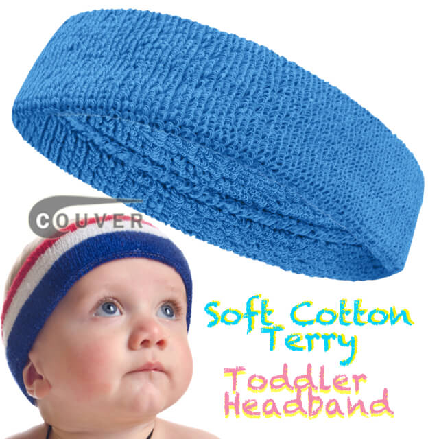 COUVER Baby Infant Toddler Sports Head Sweatbands (1 Piece), 8Colors, HBY330