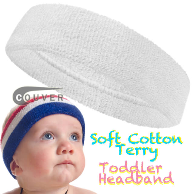 COUVER Baby Infant Toddler Sports Head Sweatbands (1 Piece), 8Colors, HBY330