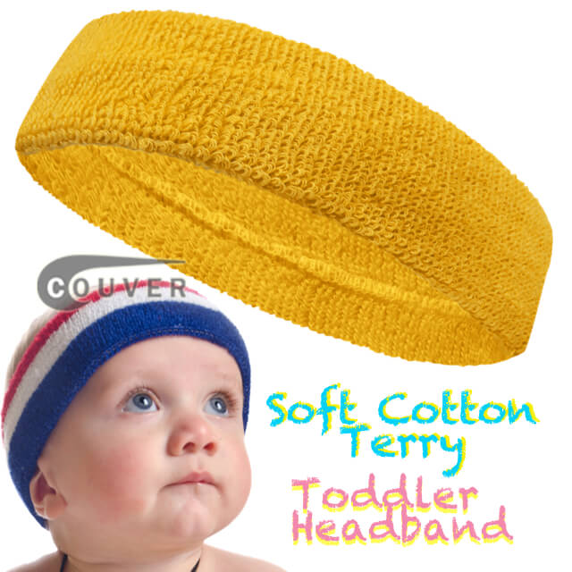 COUVER Baby Infant Toddler Sports Head Sweatbands (1 Piece), 8Colors, HBY330