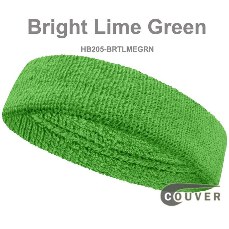 COUVER Quality Head Sweatband (Sweat Headband) Regular Size (1 Piece), 42Colors, HB205