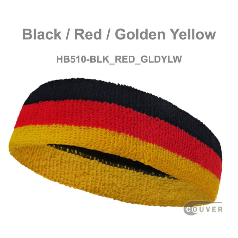 COUVER Triple Color Striped sports head sweatbands  (1 Piece), 40Colors, HB510